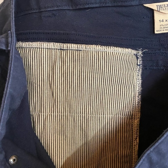 DULUTH TRADING CO. Navy Curvesetter Fire Hose Utility Cargo Pants Womens 14 x 31 - Picture 6 of 7